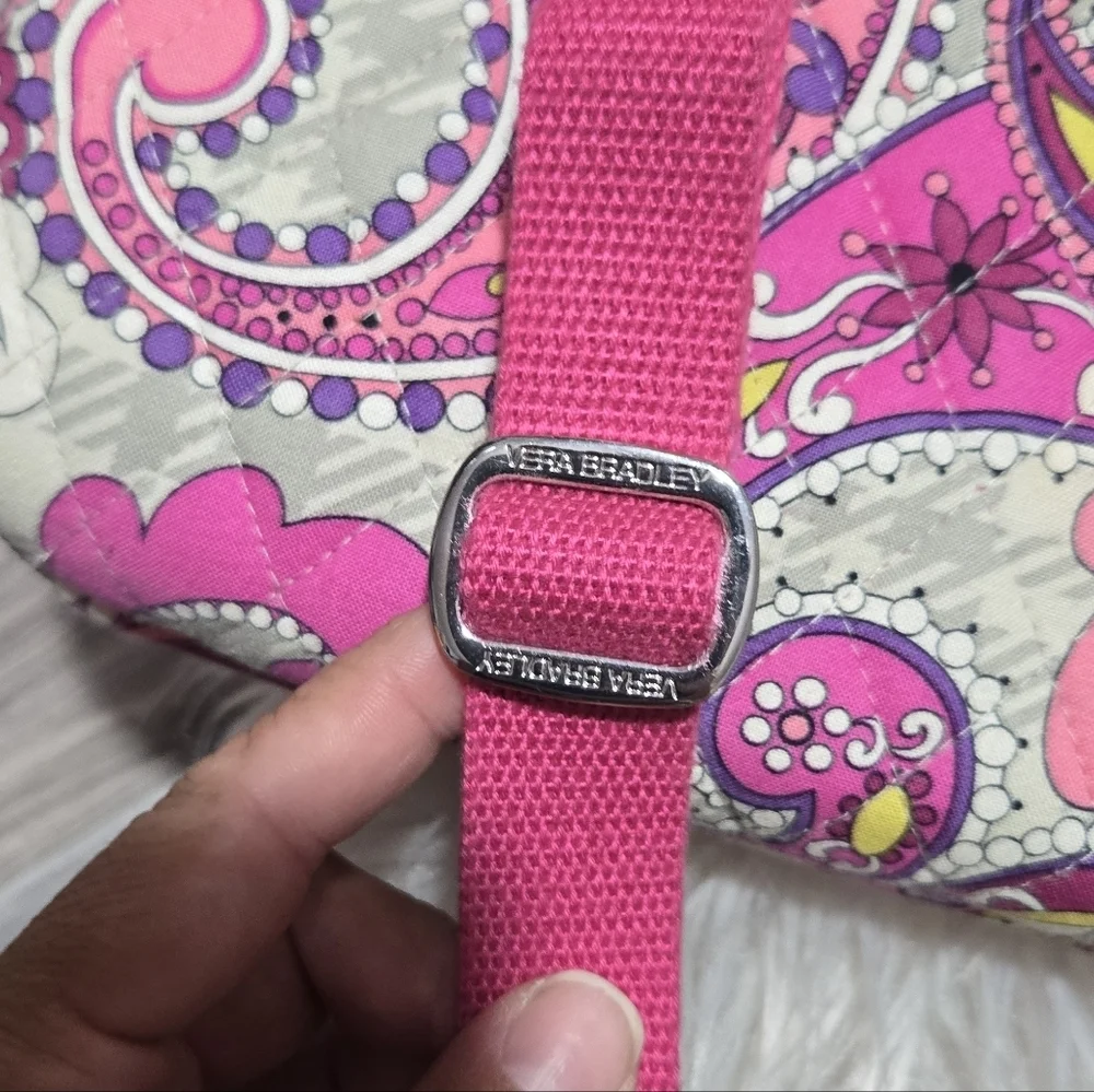 Vera Bradley Quilted Hard Shell Laptop Crossbody Case Paisley Meets Plaid